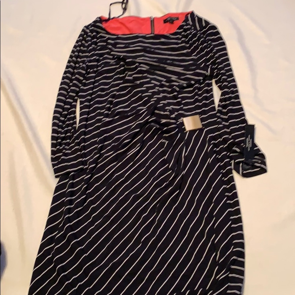 New with tags striped navy and white dress